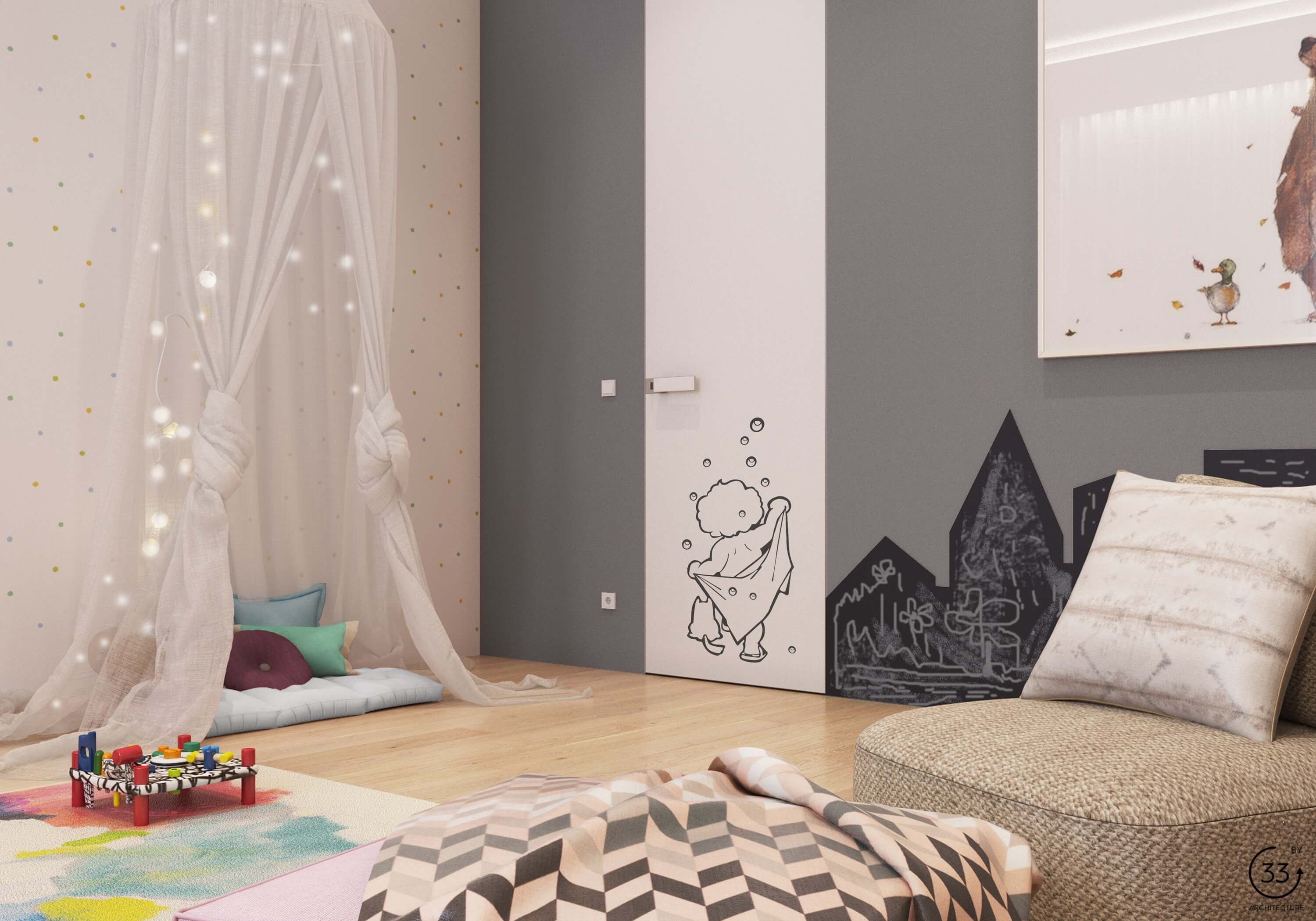 A Colorful, Modern Kid-Friendly Apartment with Lots of Playful Features in Kiev, Ukraine by 33BY Architecture (4)