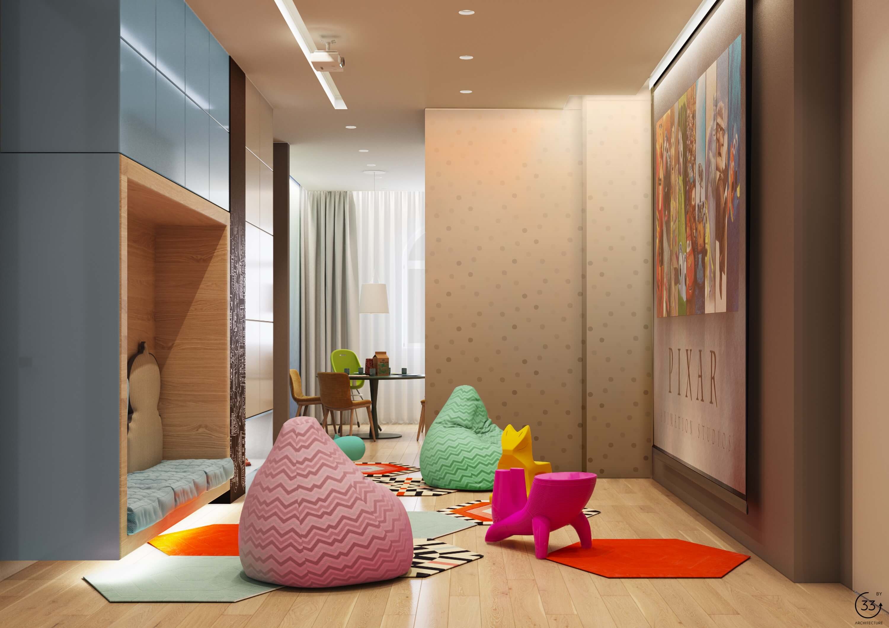 A Colorful, Modern Kid-Friendly Apartment with Lots of Playful Features in Kiev, Ukraine by 33BY Architecture (6)