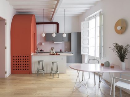 A Colorful, Vibrant Apartment for a Young Woman in Barcelona by CaSA - Colombo and Serboli Architecture (6)