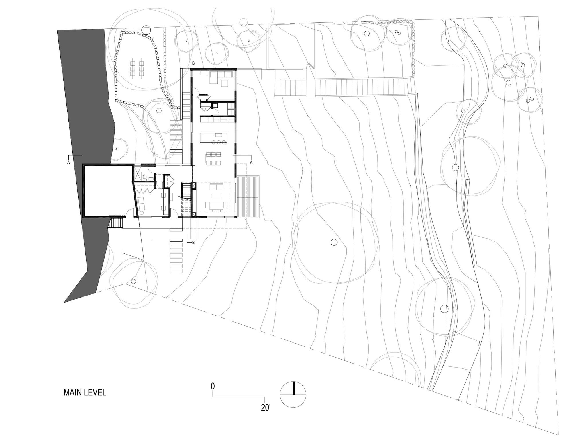 A Contemporary Home Features Patio with Cantilevered Deck in San Anselmo by Shands Studio (15)