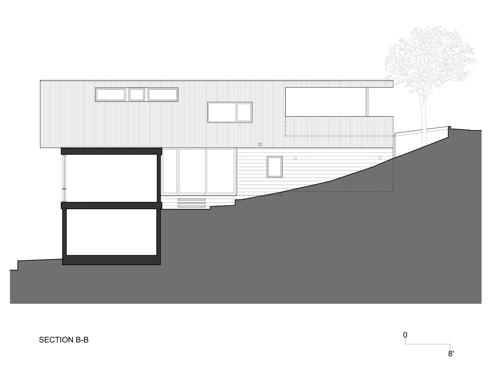 A Contemporary Home Features Patio with Cantilevered Deck in San Anselmo by Shands Studio (21)