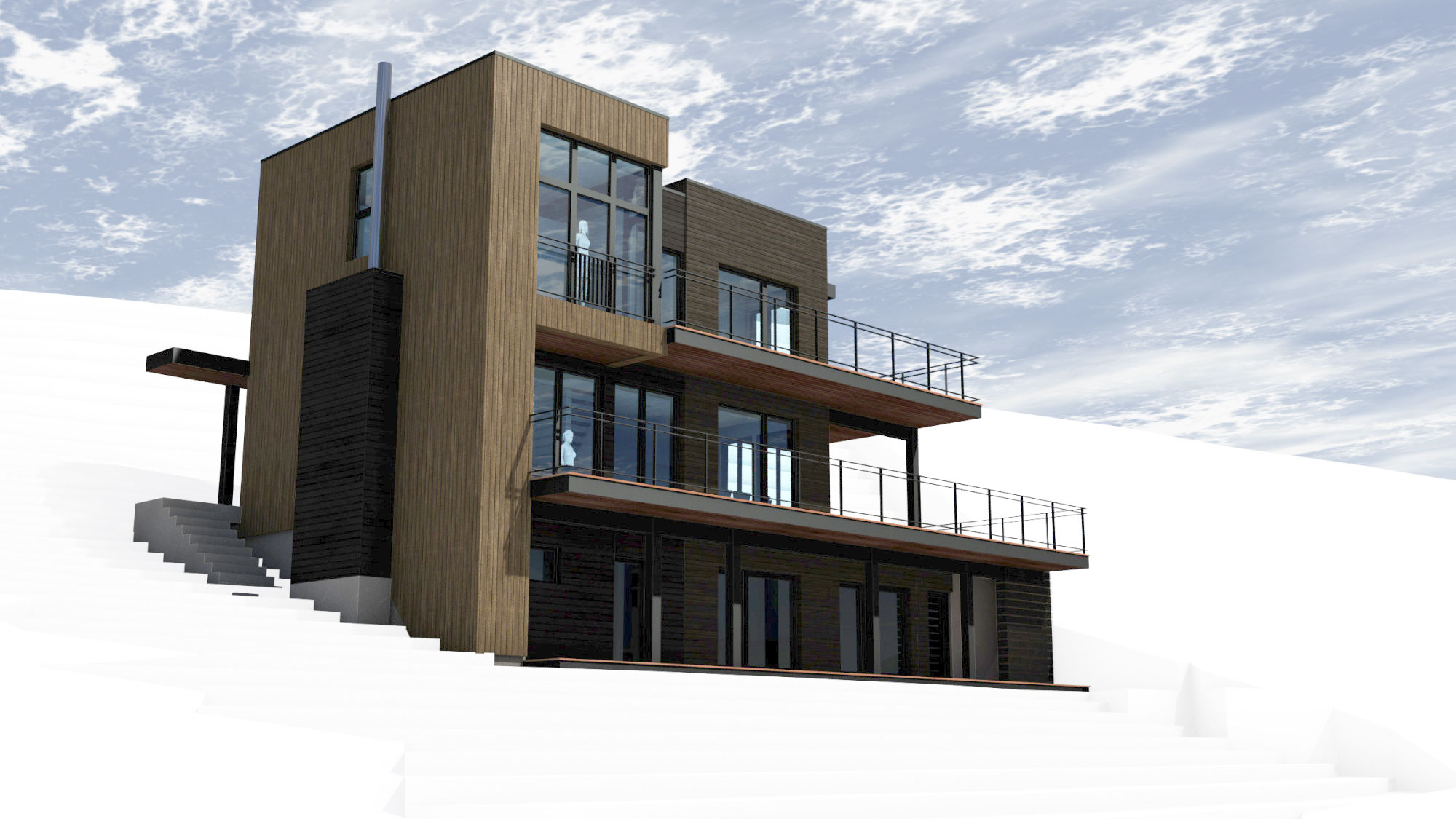 A Contemporary House with a Privileged Natural Environment of Lakes and Mountains in Quebec by Boom Town (35)