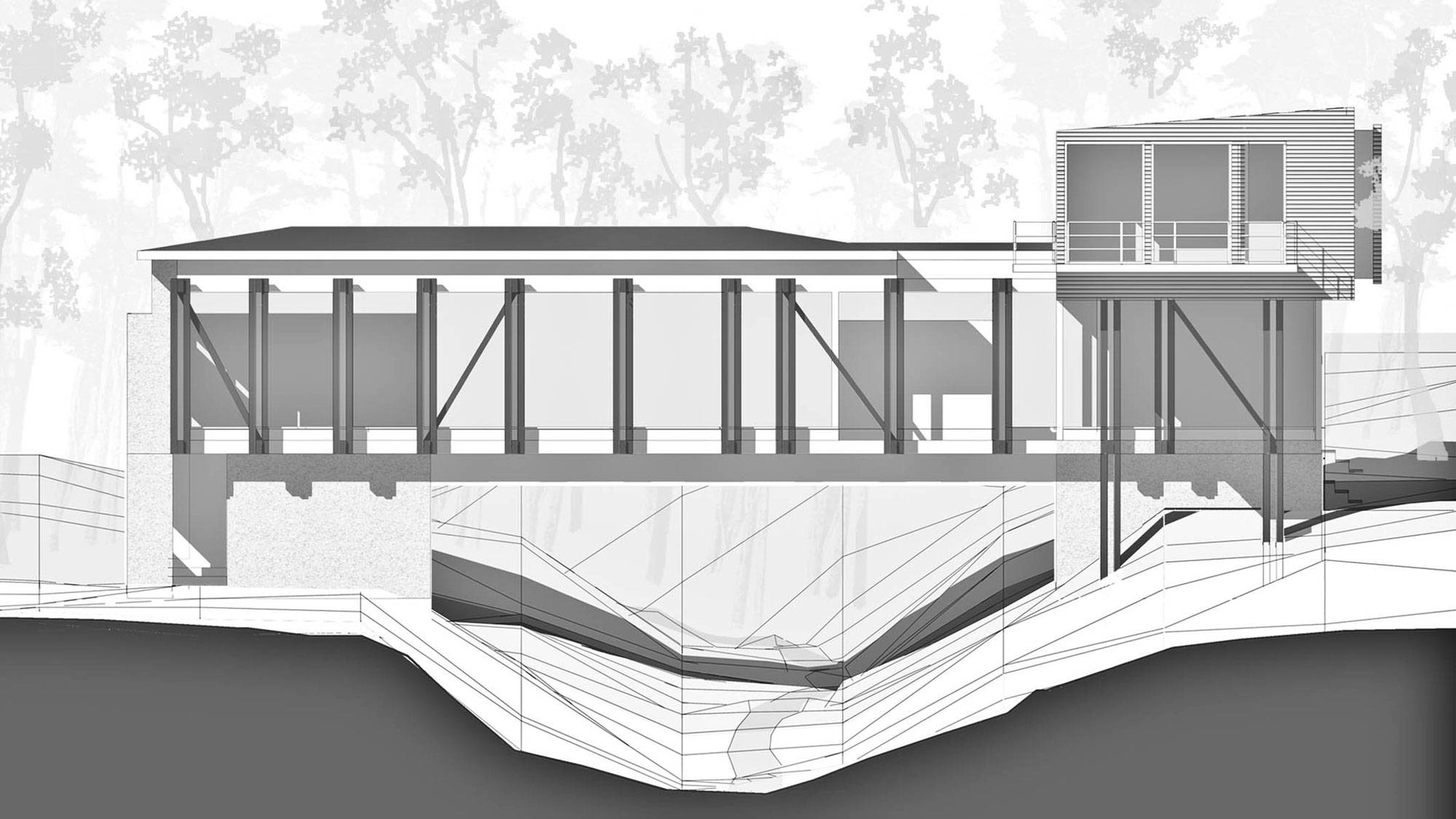 A Dramatic and Rustic Modern Home Shielded by Beautiful Forest in Puerto Varas by Aranguiz-Bunster Arquitectos (22)