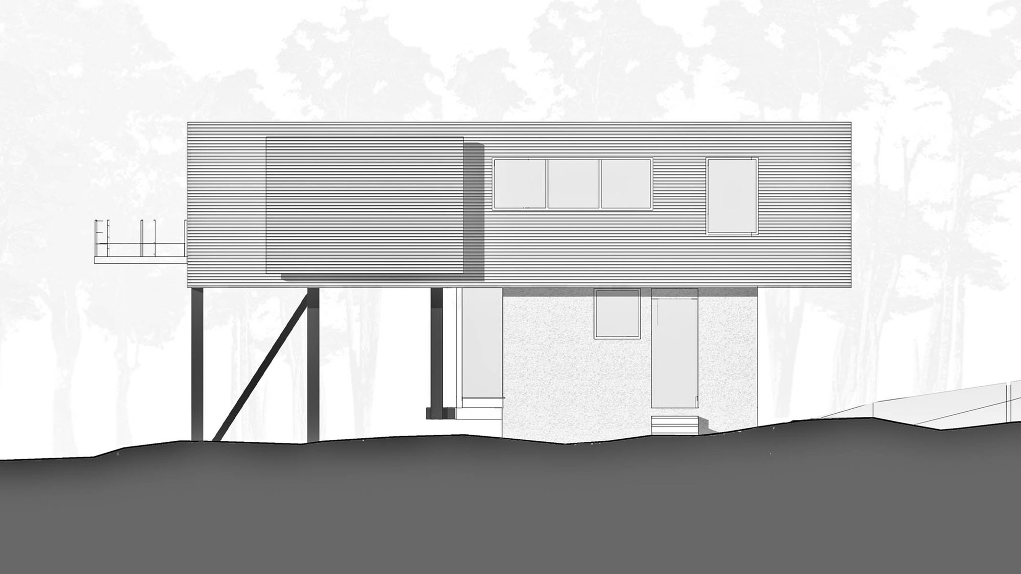 A Dramatic and Rustic Modern Home Shielded by Beautiful Forest in Puerto Varas by Aranguiz-Bunster Arquitectos (24)