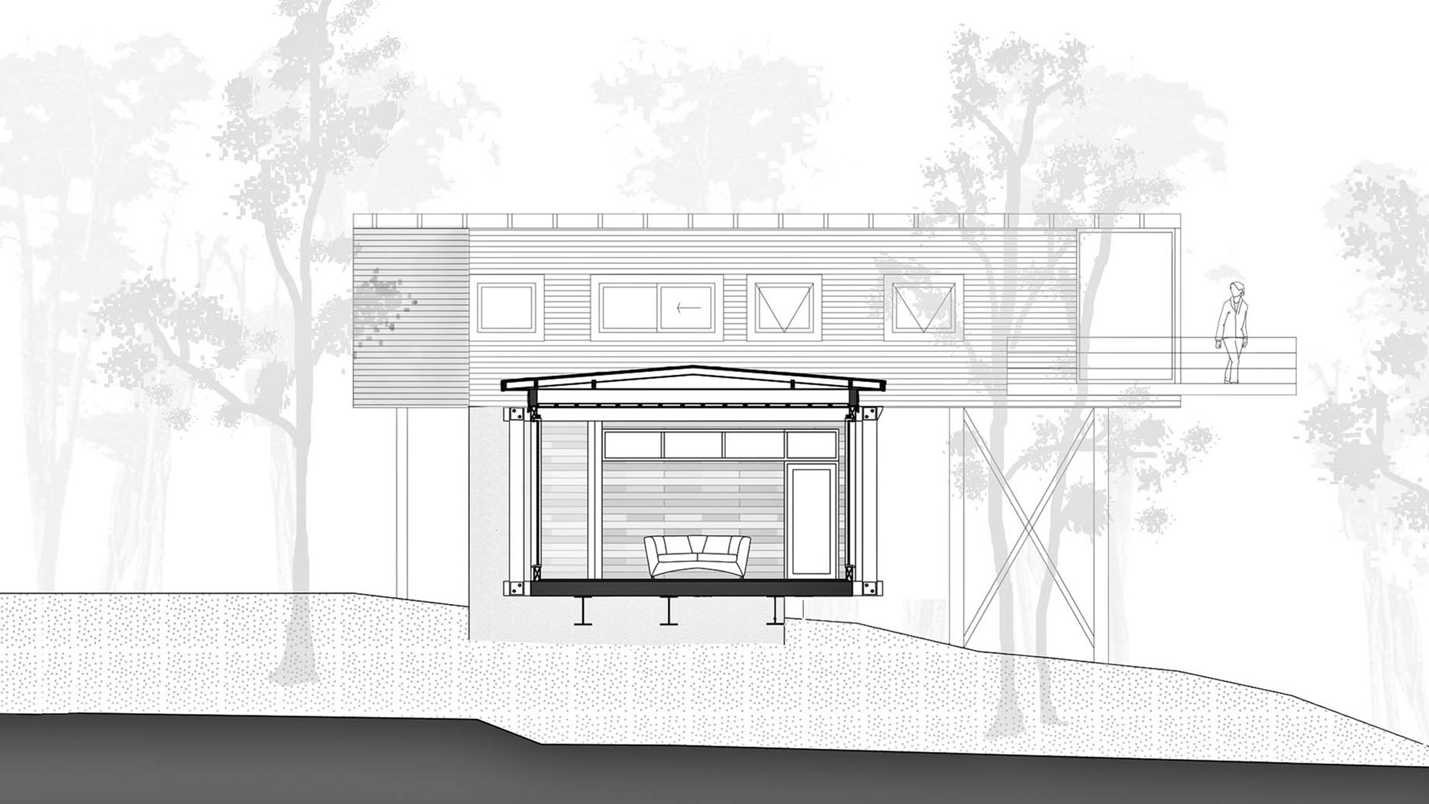 A Dramatic and Rustic Modern Home Shielded by Beautiful Forest in Puerto Varas by Aranguiz-Bunster Arquitectos (25)