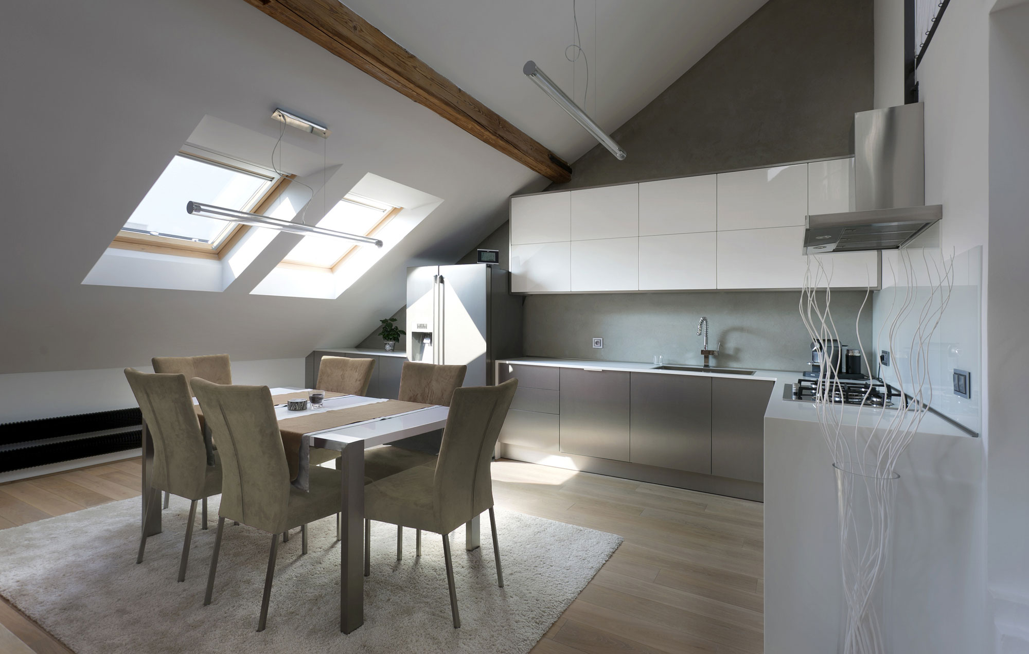 A Former Attic Becomes a Cozy Modern Loft in Prague, Czech Republic by B² Architecture (6)