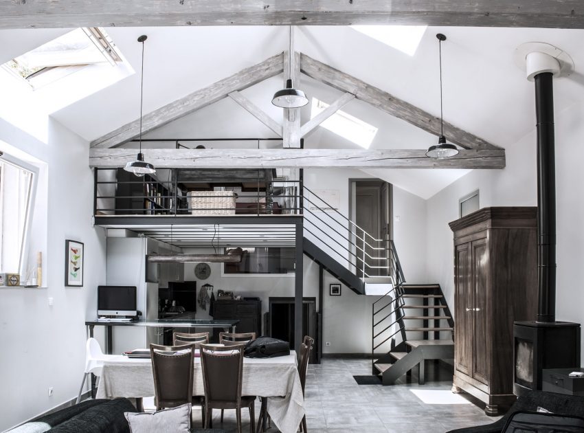 A Former Paper Mill Converted into a Simple but Spacious Contemporary Loft in Anduze, France by Planet Studio (1)