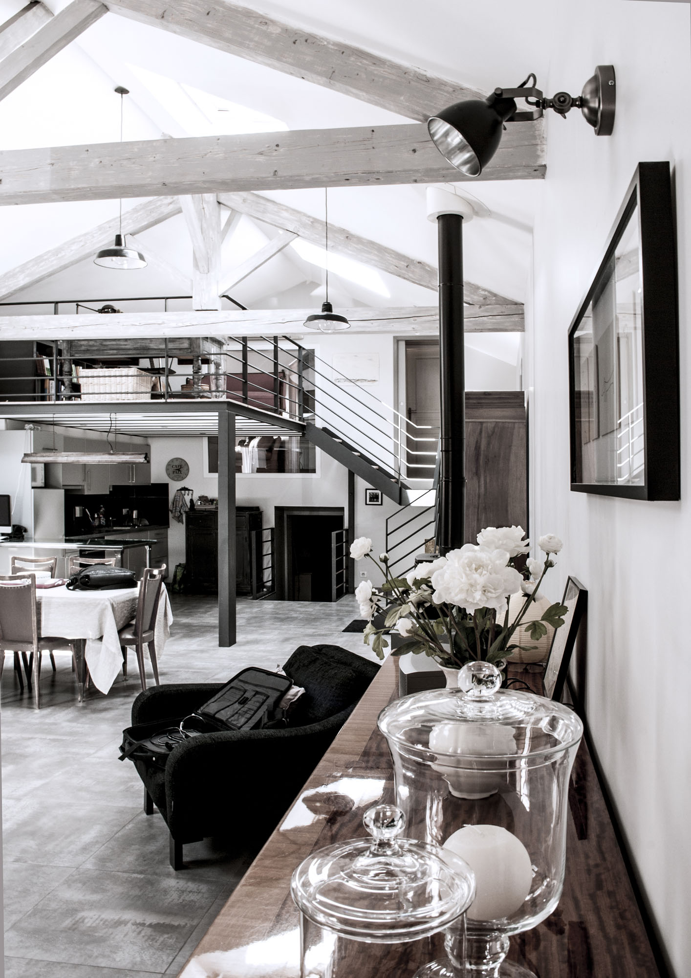 A Former Paper Mill Converted into a Simple but Spacious Contemporary Loft in Anduze, France by Planet Studio (4)
