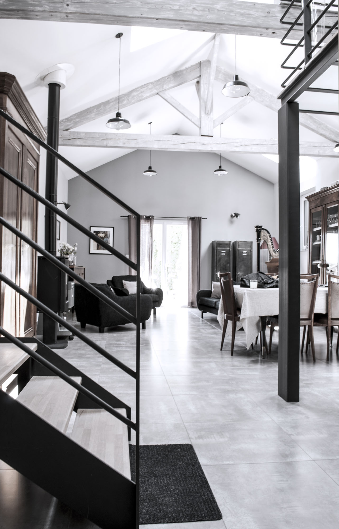A Former Paper Mill Converted into a Simple but Spacious Contemporary Loft in Anduze, France by Planet Studio (6)