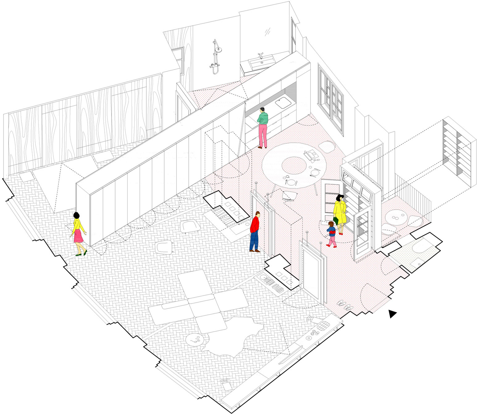 A Four-Room Apartment Transformed into a Multi Functional Space for Art, Working and a Good Turntable in Bratislava by gutgut (13)