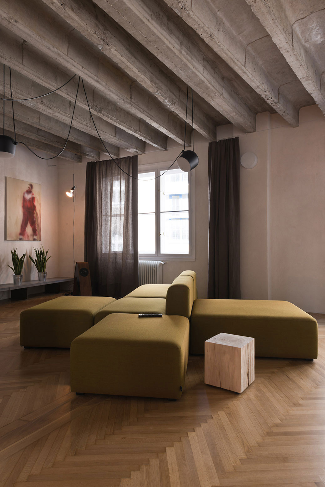 A Four-Room Apartment Transformed into a Multi Functional Space for Art, Working and a Good Turntable in Bratislava by gutgut (3)