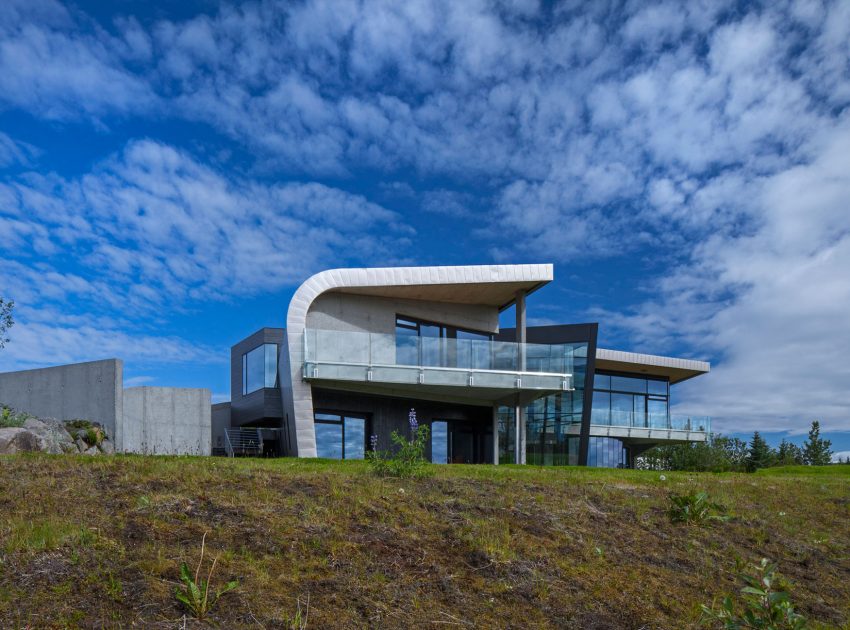 A Futuristic and Unique Modern Home with Stylish Interiors in Iceland by EON architecture (4)