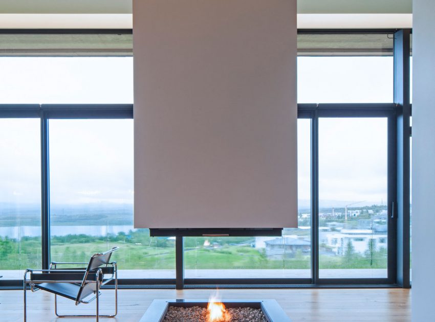 A Futuristic and Unique Modern Home with Stylish Interiors in Iceland by EON architecture (9)