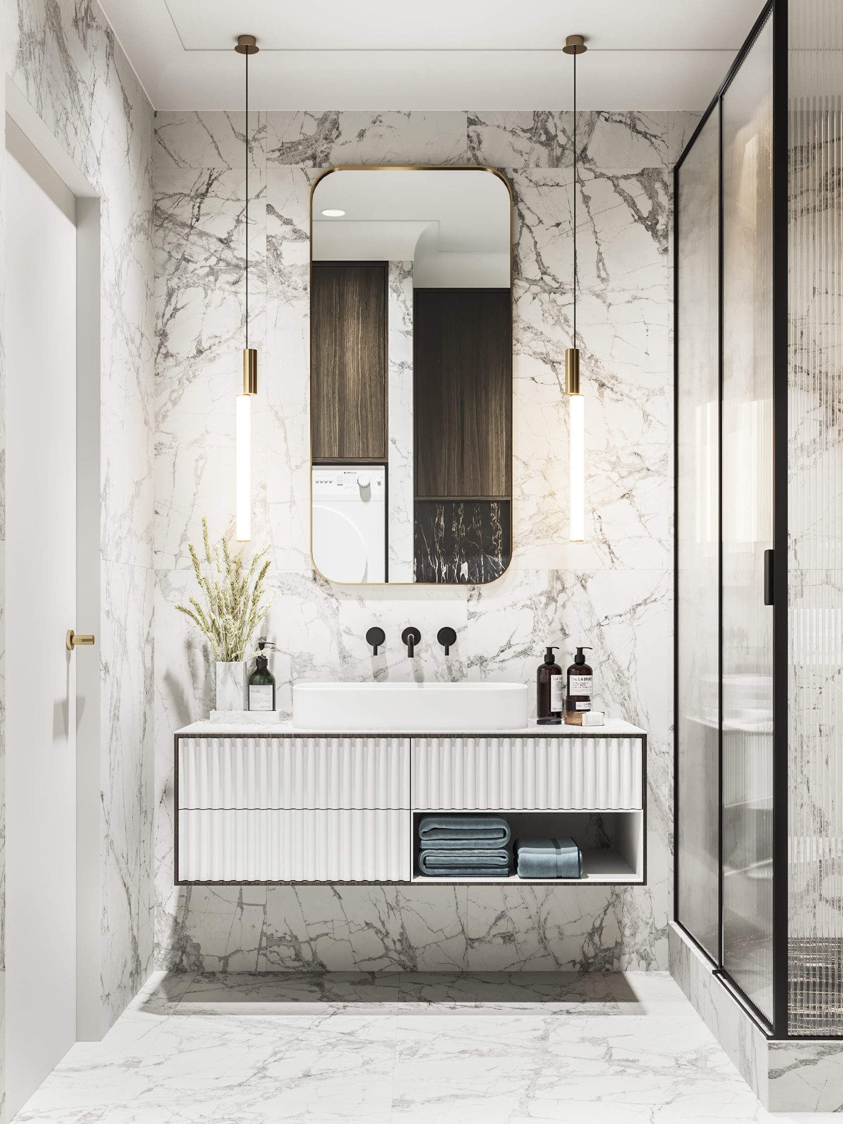 A Light and Bright Modern Apartment with Classic Elements in Moscow City by Bureau Slovo (12)