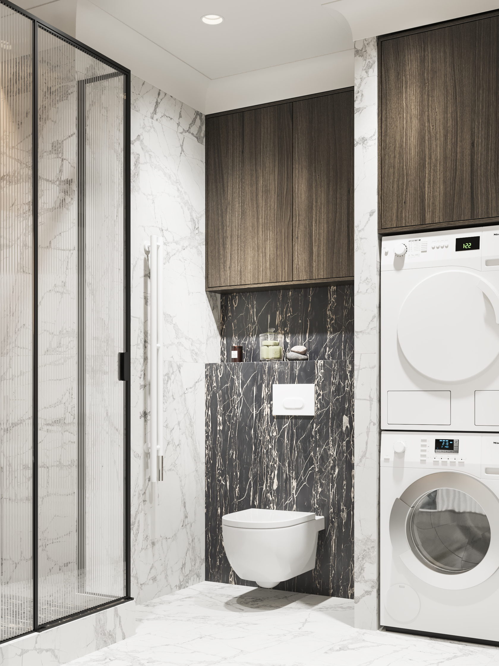 A Light and Bright Modern Apartment with Classic Elements in Moscow City by Bureau Slovo (13)