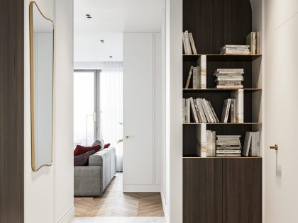 A Light and Bright Modern Apartment with Classic Elements in Moscow City by Bureau Slovo (4)