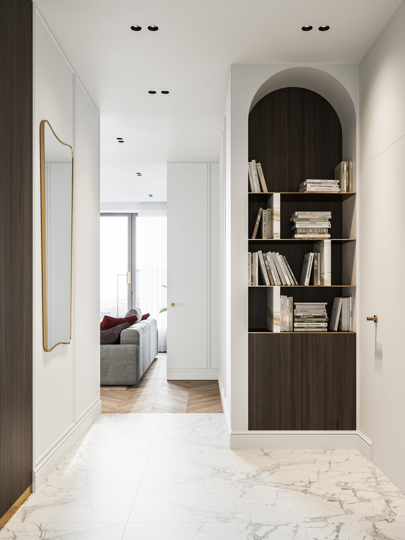 A Light and Bright Modern Apartment with Classic Elements in Moscow City by Bureau Slovo (4)