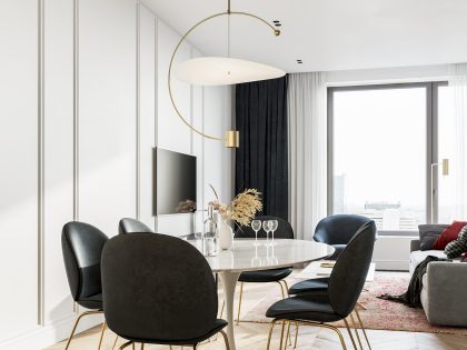 A Light and Bright Modern Apartment with Classic Elements in Moscow City by Bureau Slovo (7)