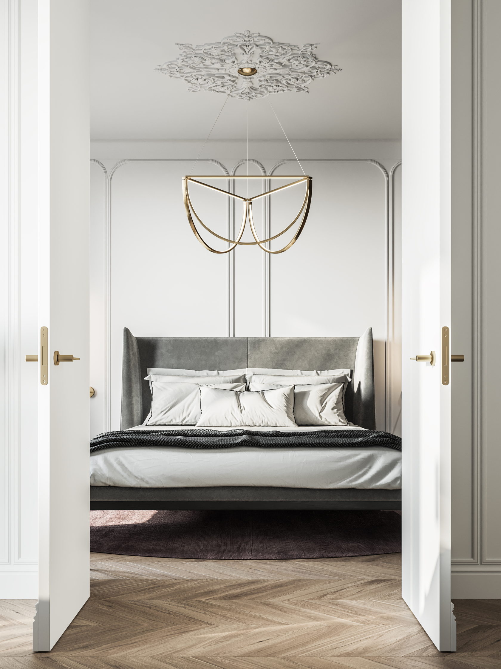 A Light and Bright Modern Apartment with Classic Elements in Moscow City by Bureau Slovo (8)