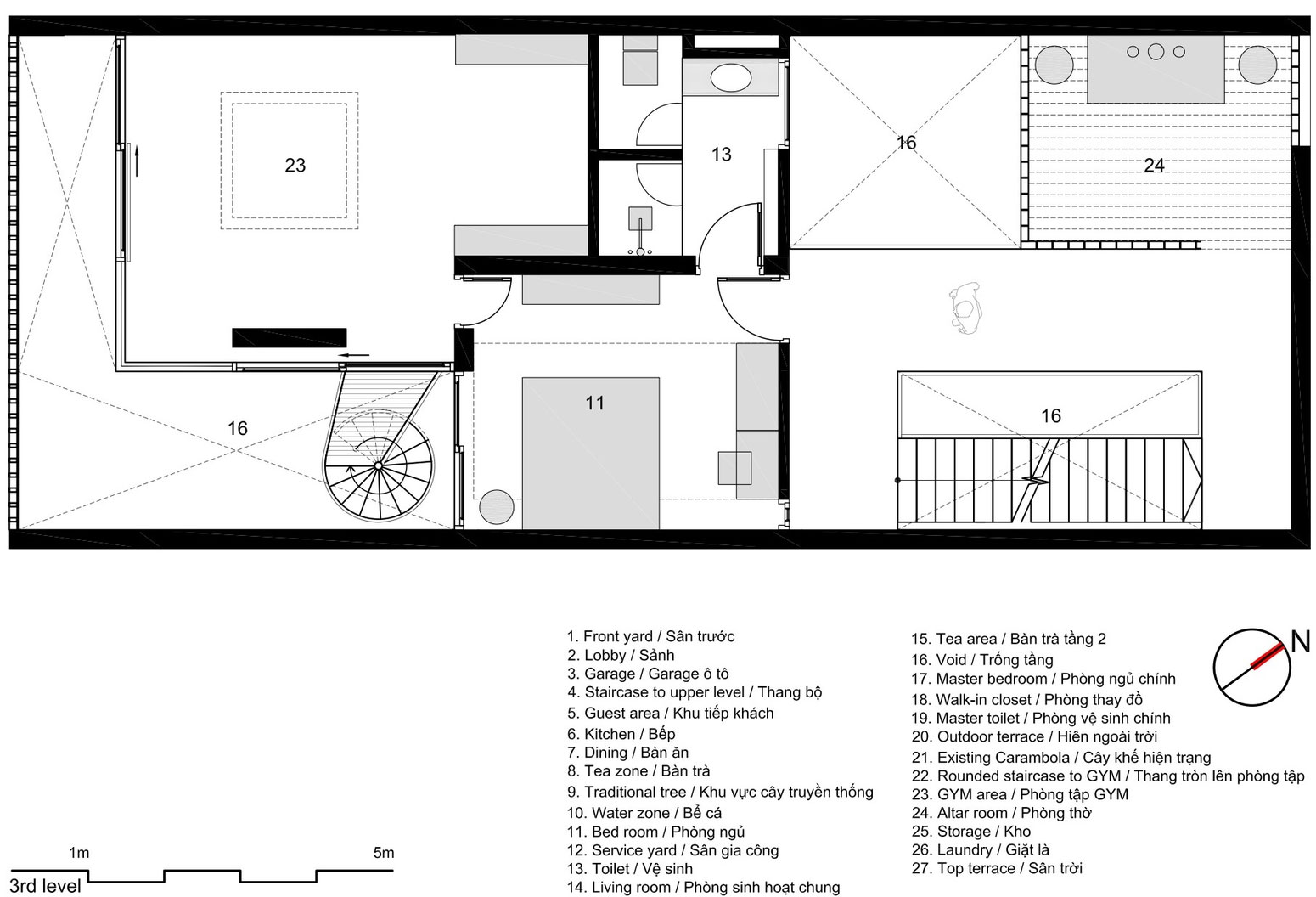 A Luminous Contemporary Home for a Single Man in Hanoi, Vietnam by AHL architects associates (39)