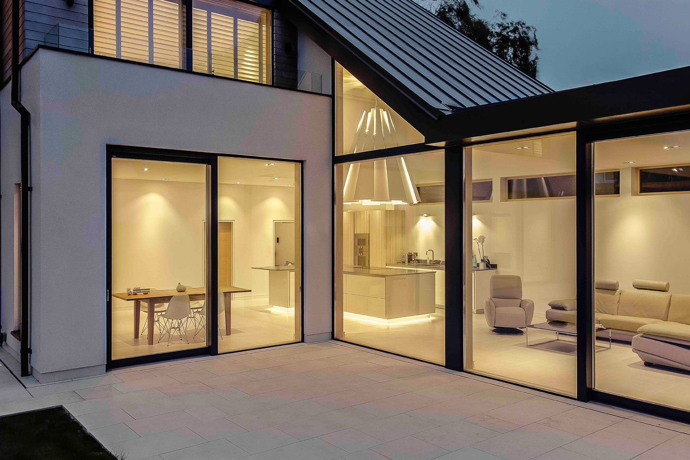 A Luminous Contemporary Home with Pitched Roof and Large Chimney in Hampshire by OB Architecture (13)