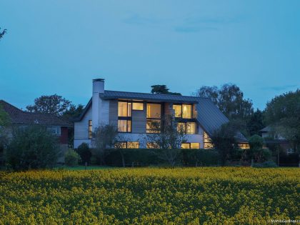 A Luminous Contemporary Home with Pitched Roof and Large Chimney in Hampshire by OB Architecture (15)