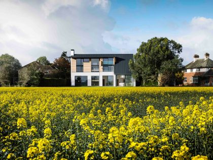 A Luminous Contemporary Home with Pitched Roof and Large Chimney in Hampshire by OB Architecture (2)