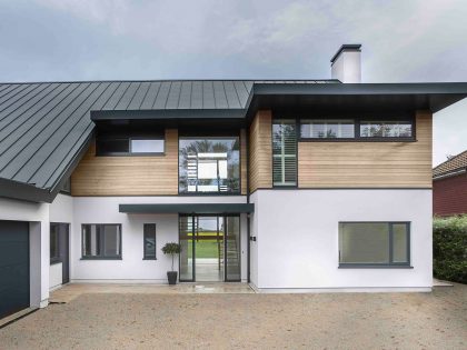 A Luminous Contemporary Home with Pitched Roof and Large Chimney in Hampshire by OB Architecture (3)