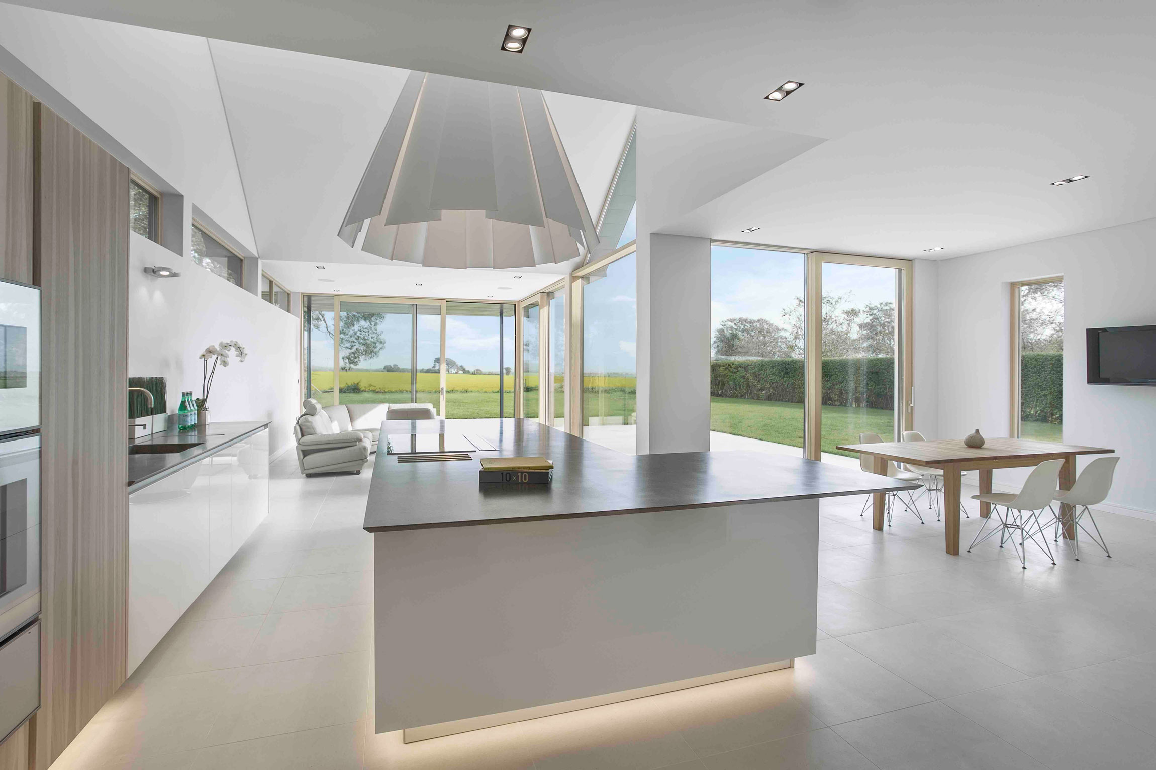 A Luminous Contemporary Home with Pitched Roof and Large Chimney in Hampshire by OB Architecture (8)