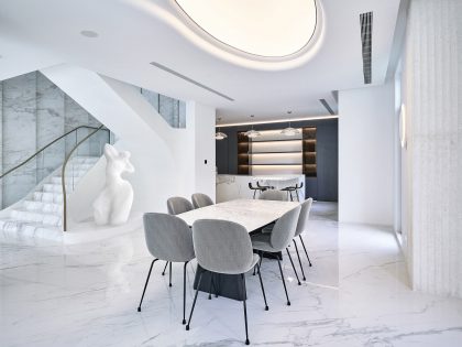 A Luxurious Modern Home with Bright and Unique Character in Shanghai, China by Young H Design (2)