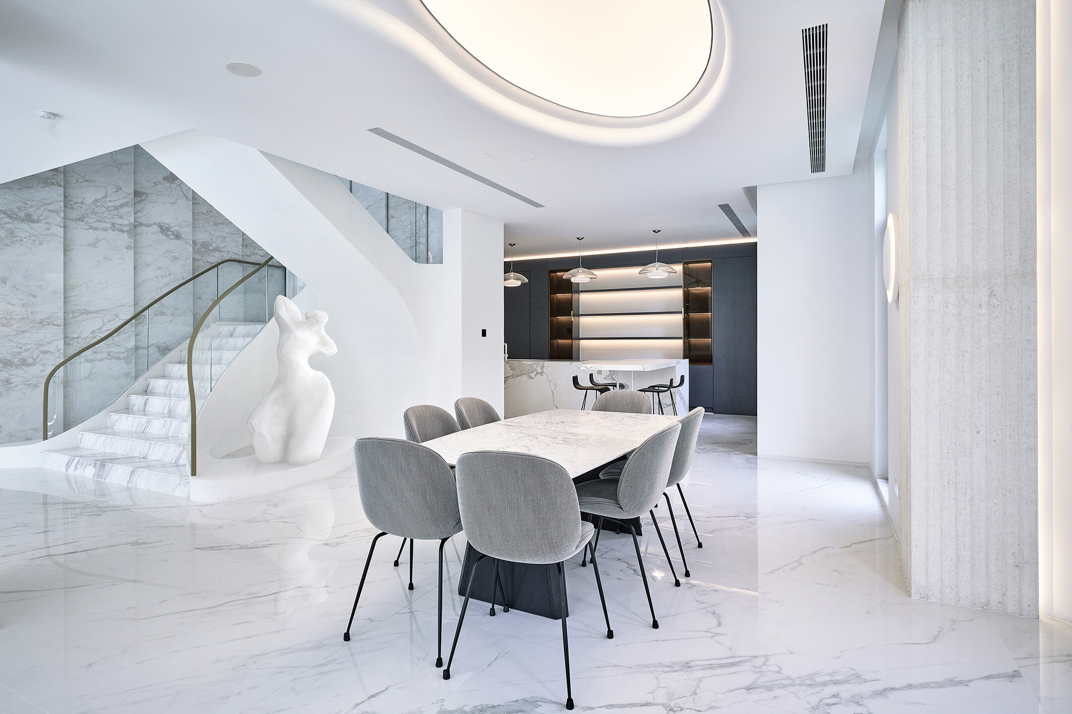 A Luxurious Modern Home with Bright and Unique Character in Shanghai, China by Young H Design (2)
