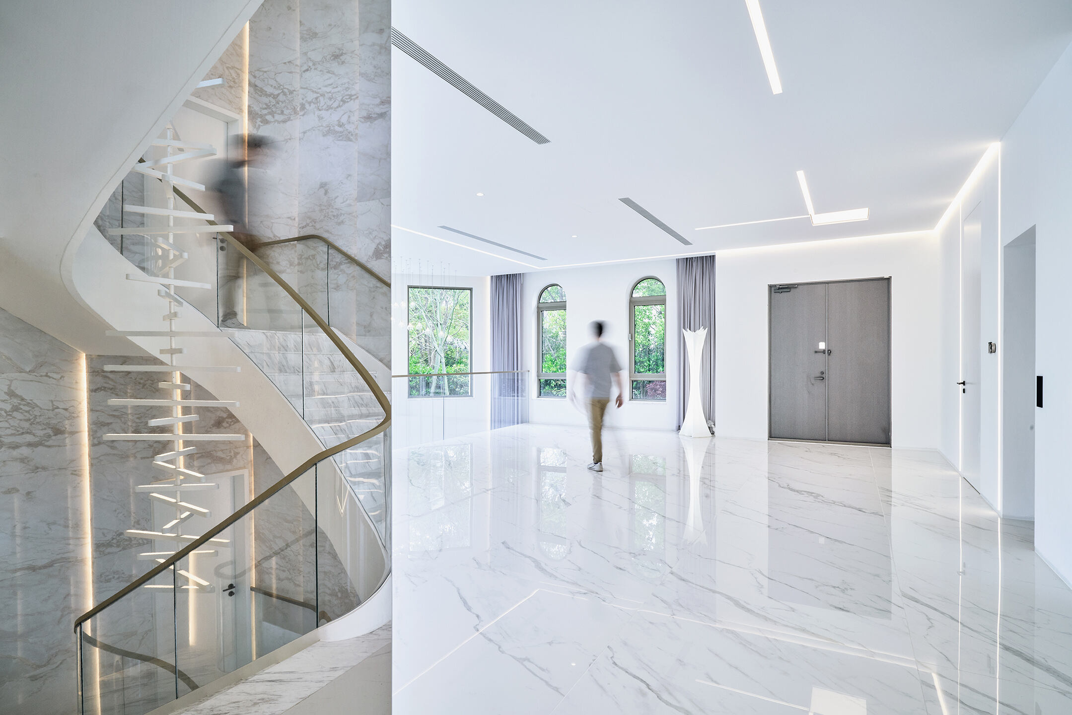A Luxurious Modern Home with Bright and Unique Character in Shanghai, China by Young H Design (5)
