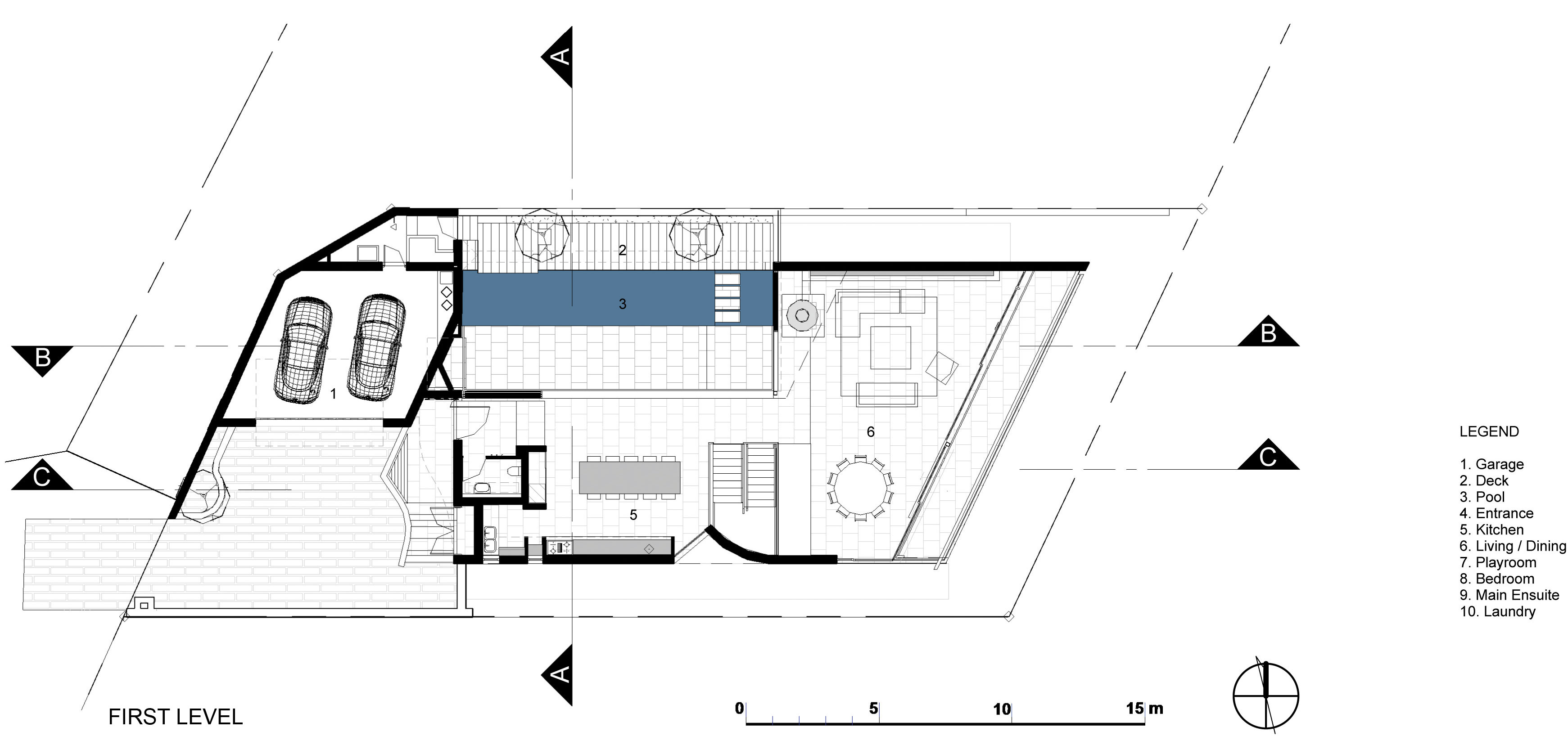 A Playful and L-Shaped Contemporary House with Spectacular Ocean Views in Shelley Point by SAOTA (13)