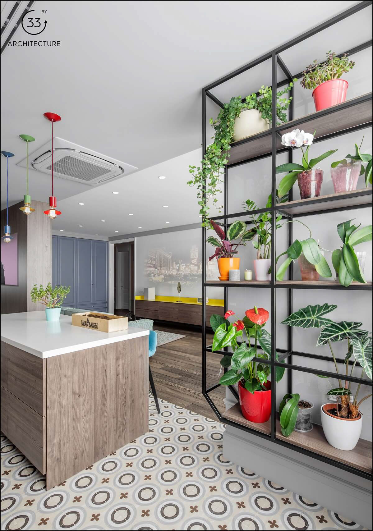 A Playful and Vibrant Apartment with Cheerful Colorful Accents in Kiev, Ukraine by 33BY Architecture (10)