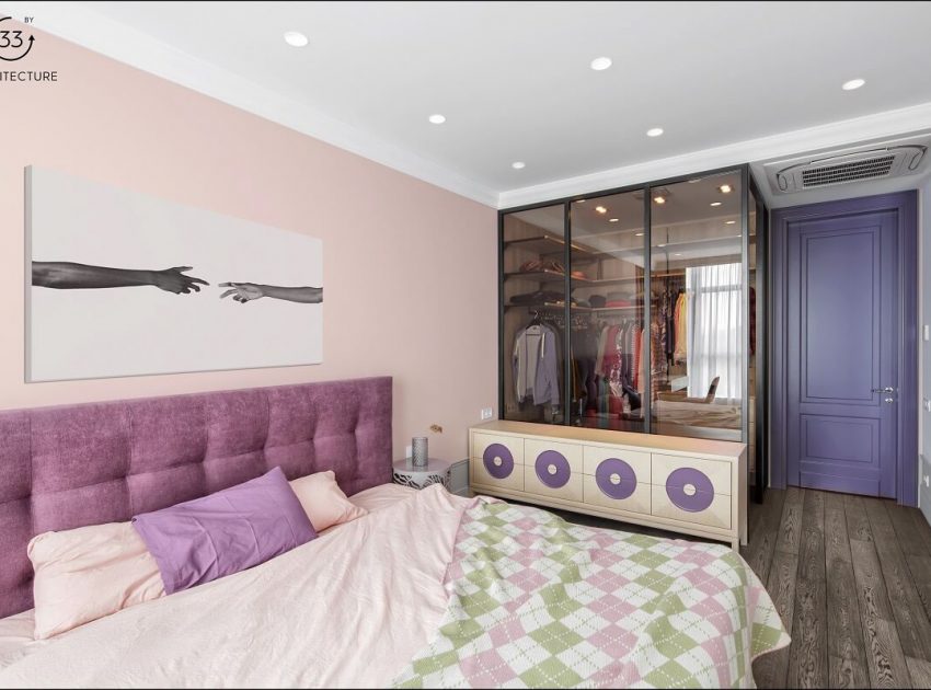 A Playful and Vibrant Apartment with Cheerful Colorful Accents in Kiev, Ukraine by 33BY Architecture (13)