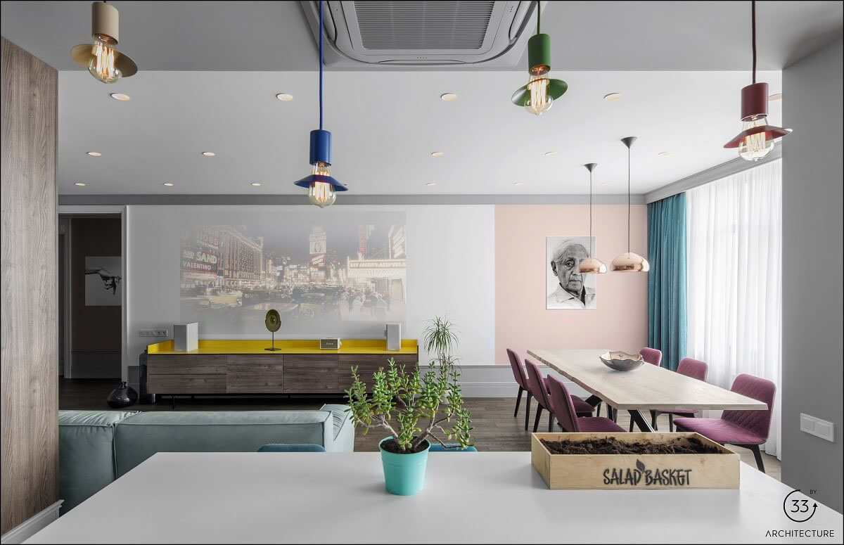 A Playful and Vibrant Apartment with Cheerful Colorful Accents in Kiev, Ukraine by 33BY Architecture (7)