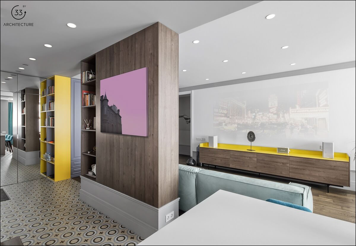 A Playful and Vibrant Apartment with Cheerful Colorful Accents in Kiev, Ukraine by 33BY Architecture (8)