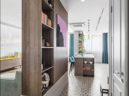 A Playful and Vibrant Apartment with Cheerful Colorful Accents in Kiev, Ukraine by 33BY Architecture (9)