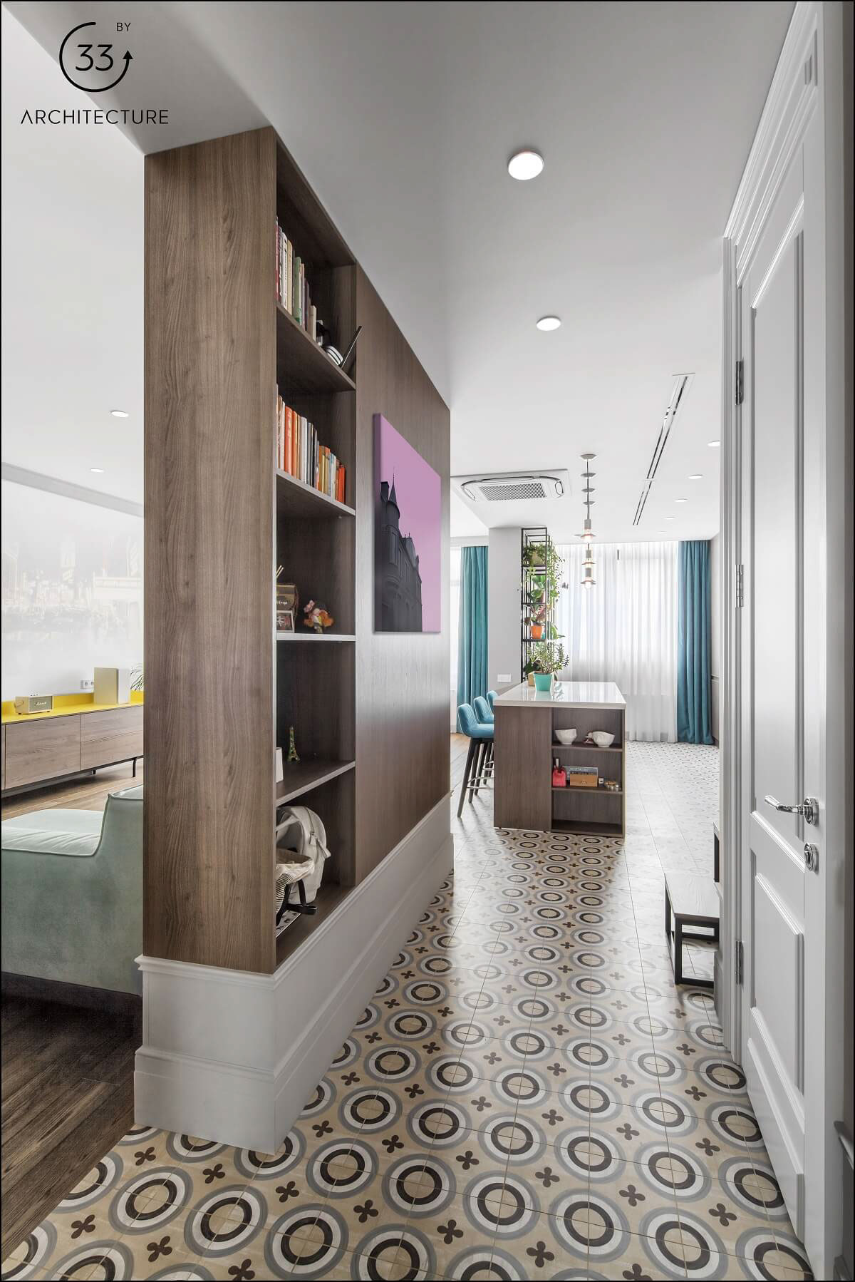 A Playful and Vibrant Apartment with Cheerful Colorful Accents in Kiev, Ukraine by 33BY Architecture (9)