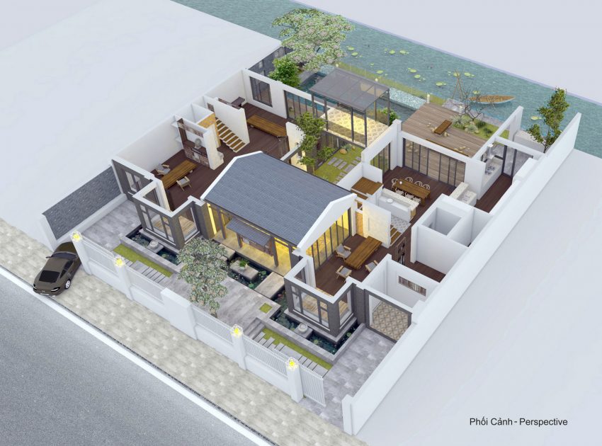 A Sensational Modern Home with Exquisite Landscaping in Ha Noi, Vietnam by Landmak Architecture (33)