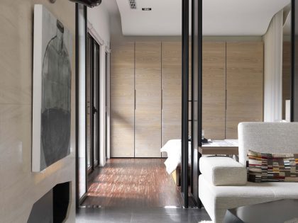 A Sleek Modern Home with Neutral Colors and Bold Accents in Taipei, Taiwan by J.C. Architecture (4)