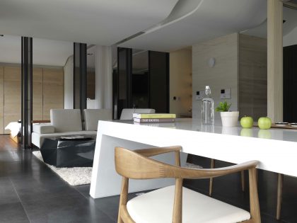 A Sleek Modern Home with Neutral Colors and Bold Accents in Taipei, Taiwan by J.C. Architecture (9)