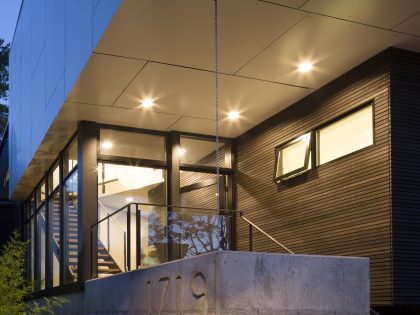 A Sleek and Bright Modern House Made of Concrete Forms, Metal and Glass in Seattle by Stephenson Design Collective (2)