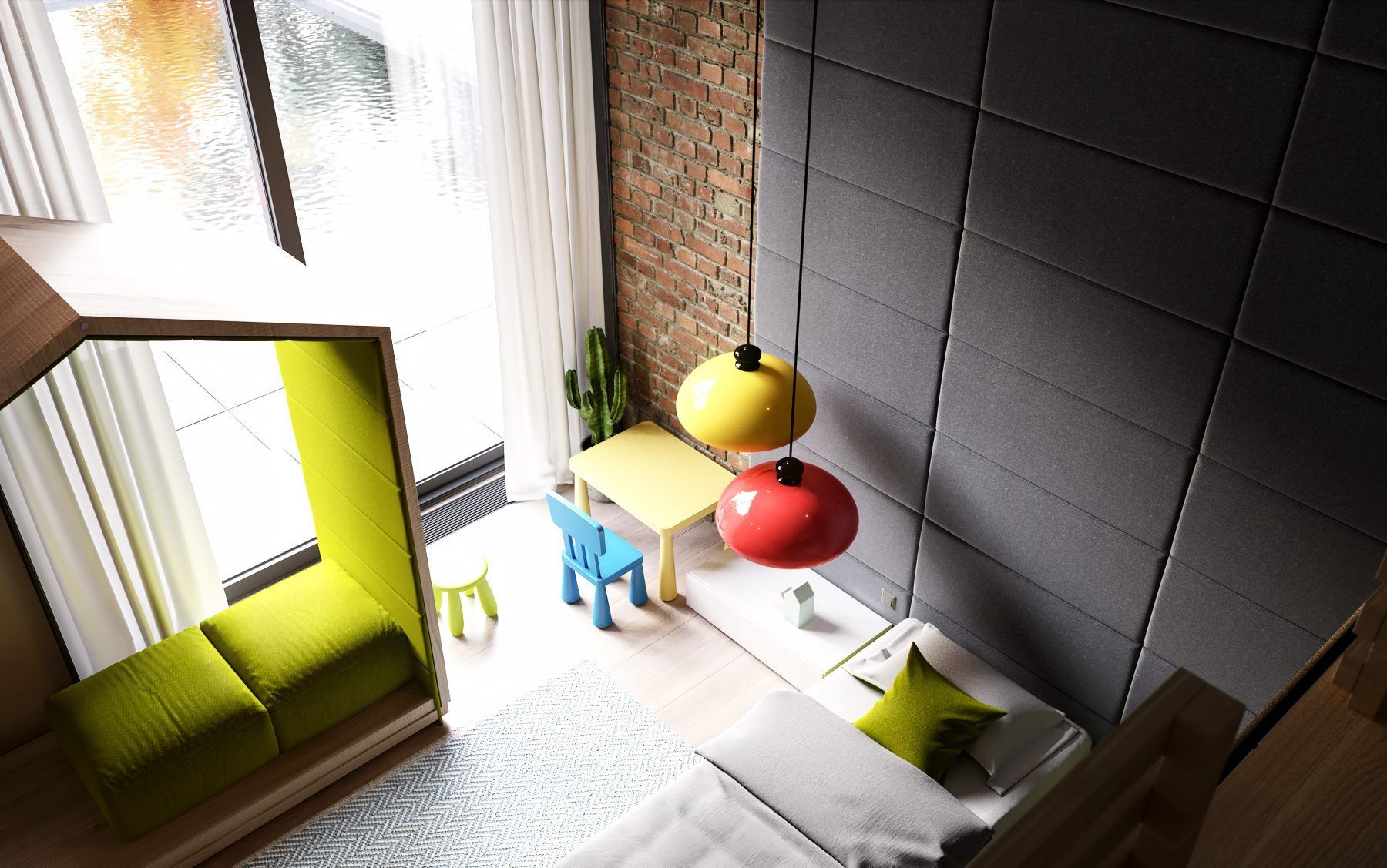 A Small Industrial Apartment with Vibrant and Cozy Interiors in Kiev, Ukraine by Ruslan Kovalchuk (18)