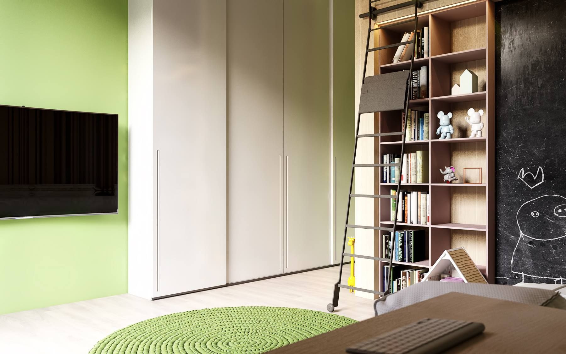 A Small Industrial Apartment with Vibrant and Cozy Interiors in Kiev, Ukraine by Ruslan Kovalchuk (21)