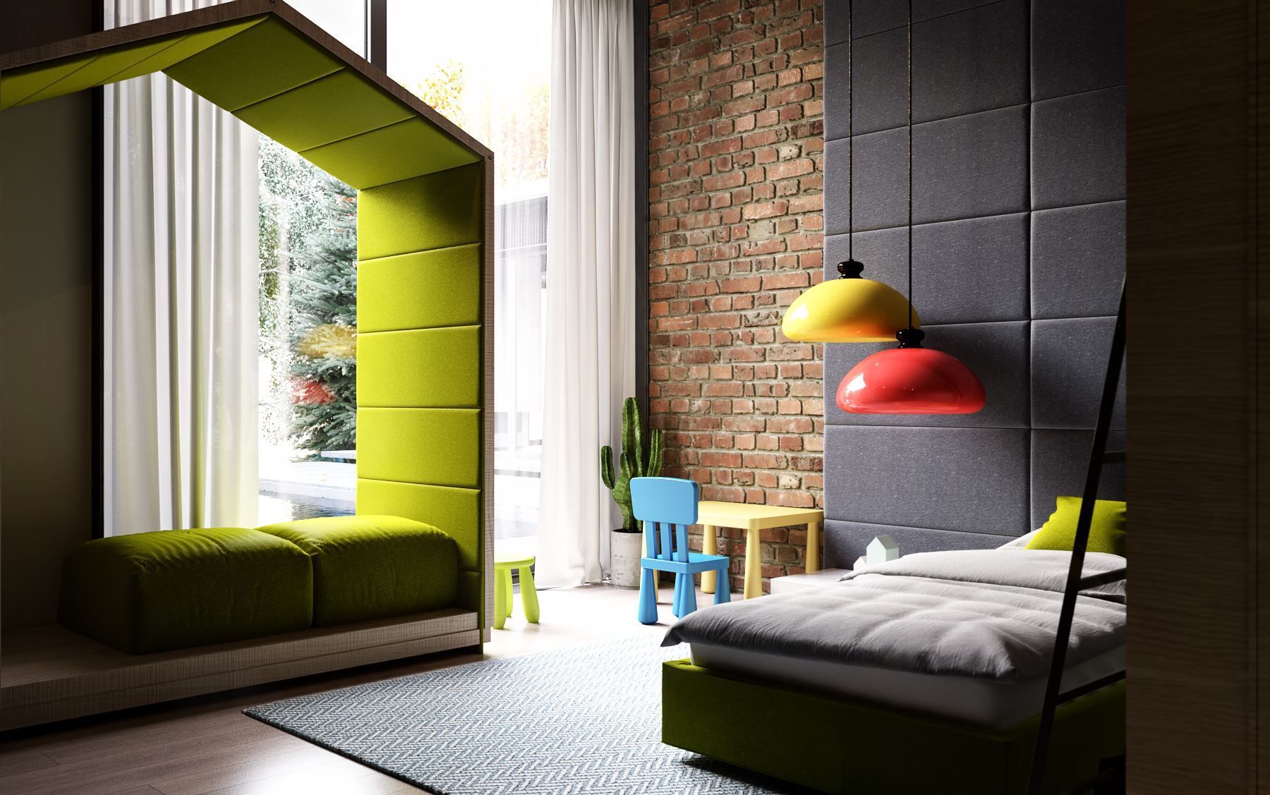 A Small Industrial Apartment with Vibrant and Cozy Interiors in Kiev, Ukraine by Ruslan Kovalchuk (23)
