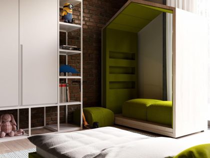 A Small Industrial Apartment with Vibrant and Cozy Interiors in Kiev, Ukraine by Ruslan Kovalchuk (25)