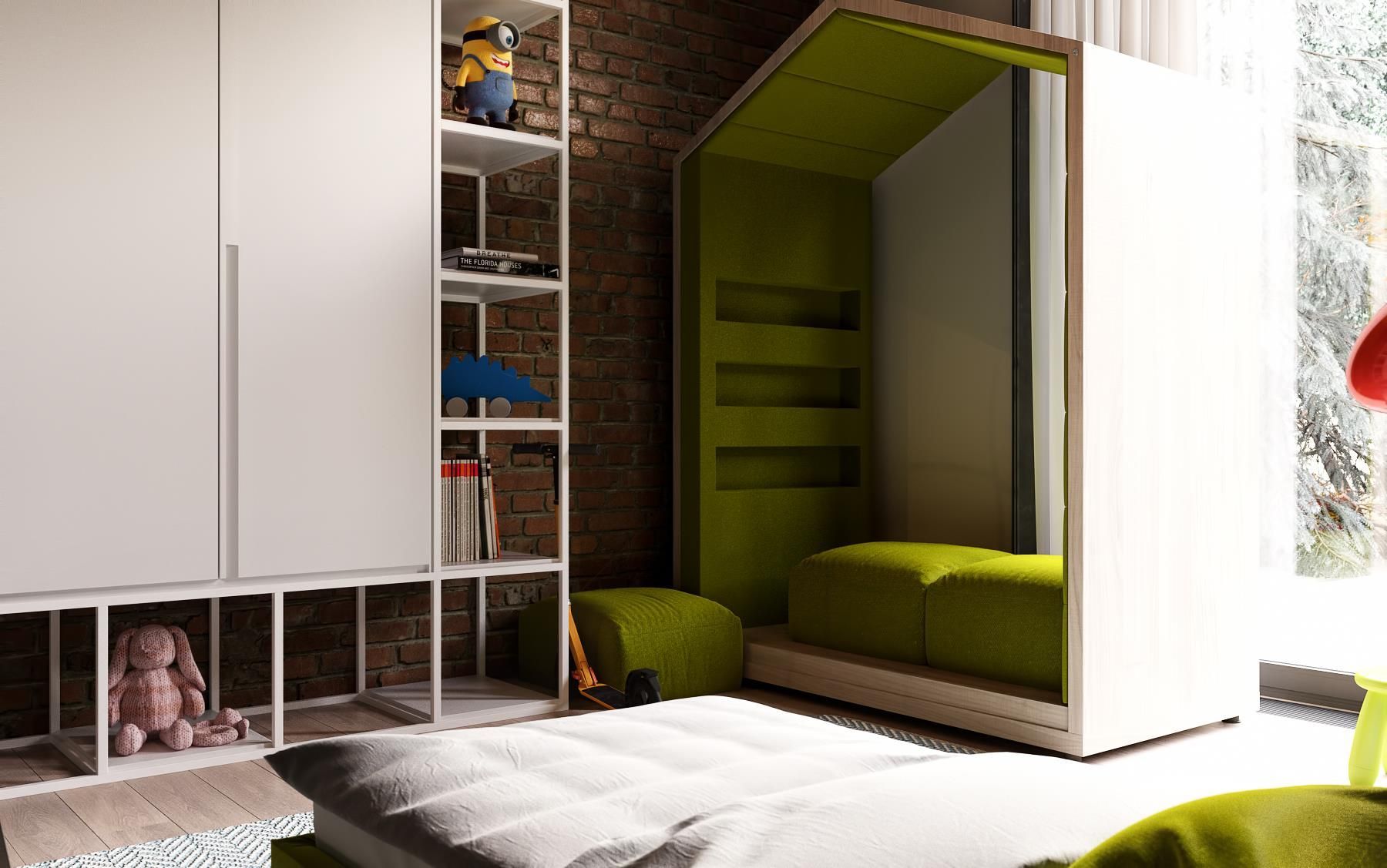 A Small Industrial Apartment with Vibrant and Cozy Interiors in Kiev, Ukraine by Ruslan Kovalchuk (25)
