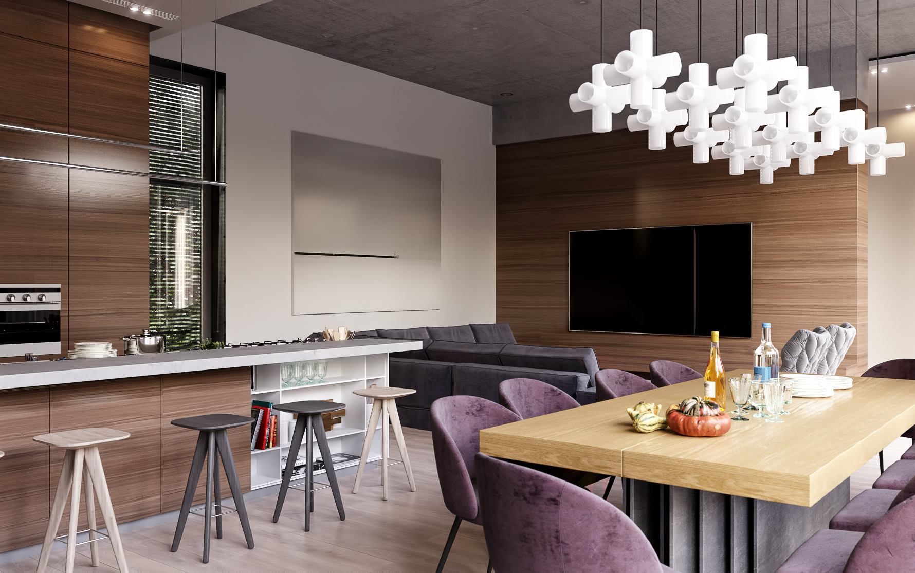A Small Industrial Apartment with Vibrant and Cozy Interiors in Kiev, Ukraine by Ruslan Kovalchuk (6)