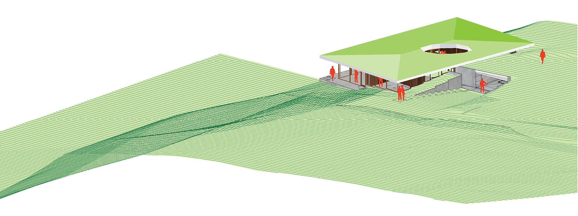 A Small Modern Hillside Home with Interior Courtyards and Gardens in Aurora by NO ARCHITECTURE (20)